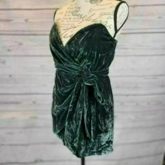 Free People Hazel Strapless Velvet Romper -S - Picture 7 of 7